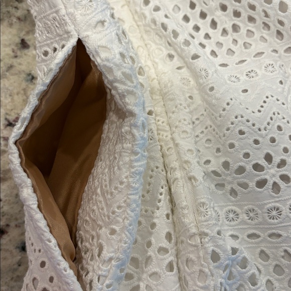 Self-Portrait Bea midi dress in white cotton with eyelet detailing. - Picture 9 of 16